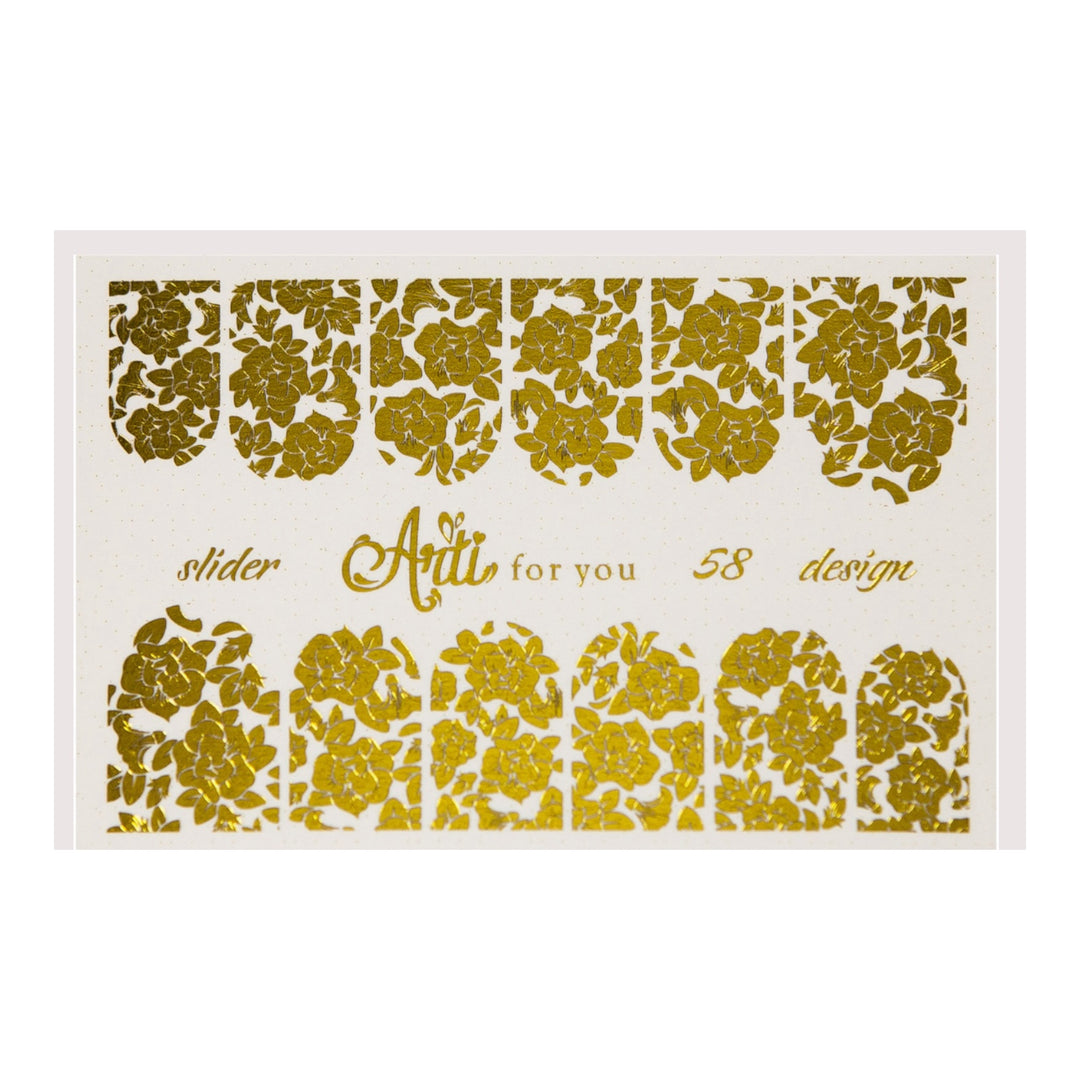 Autocollant pour ongles – Arti For You Gold - 58