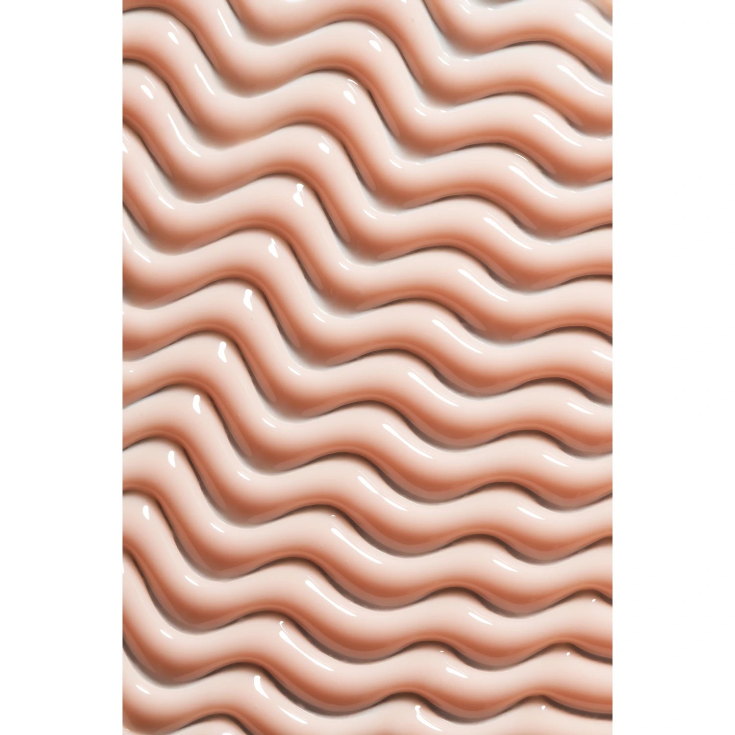 Glossy nude pink UV gel polish with wavy textured pattern, nail art background