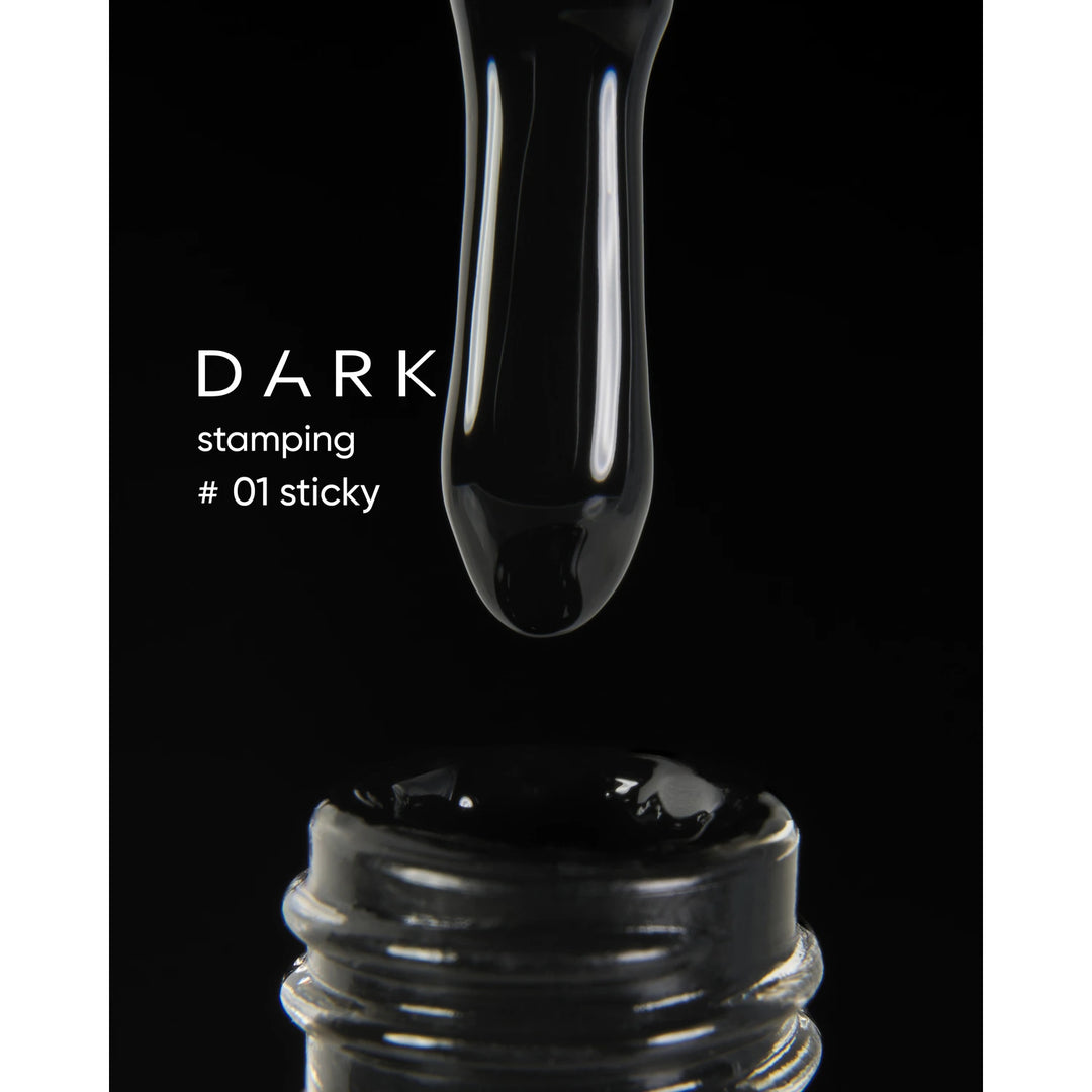 DARK Stempellack №01 Schwarz, 10 ml