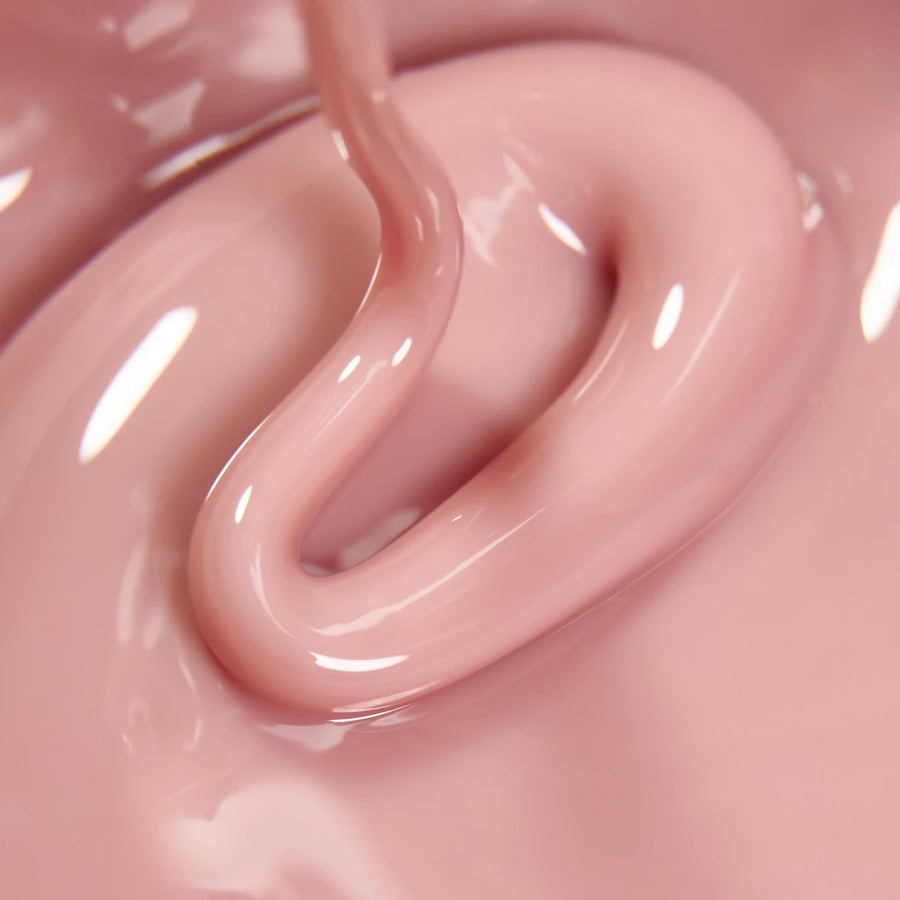 Builder gel Dark No. 04 nude pink texture close-up – 15 ml