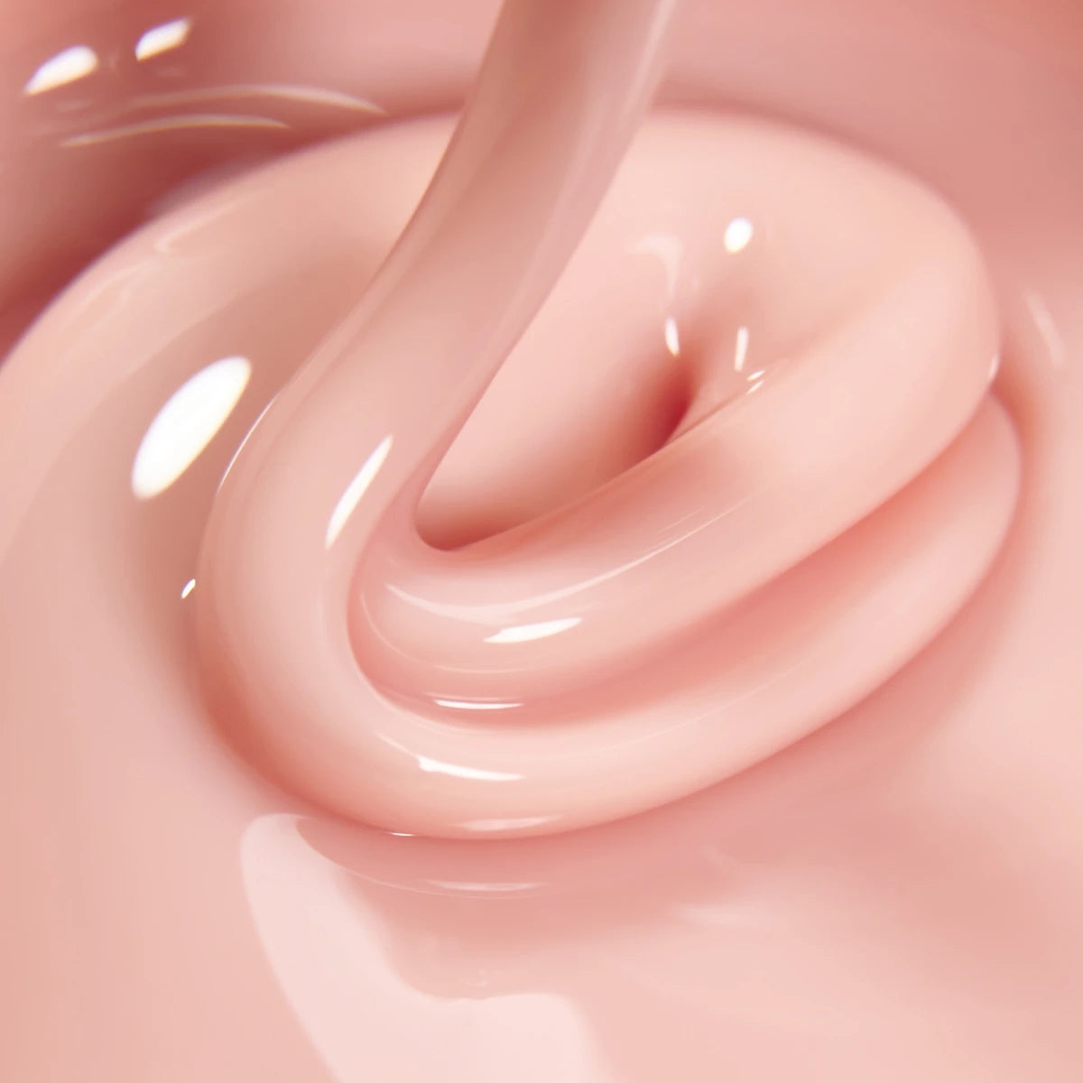 Thick, glossy pink builder gel for nails, perfect for manicures and nail enhancements.