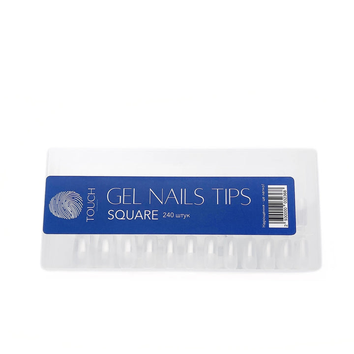 TOUCH Extension Tips Square, 240 pcs – box with gel tips