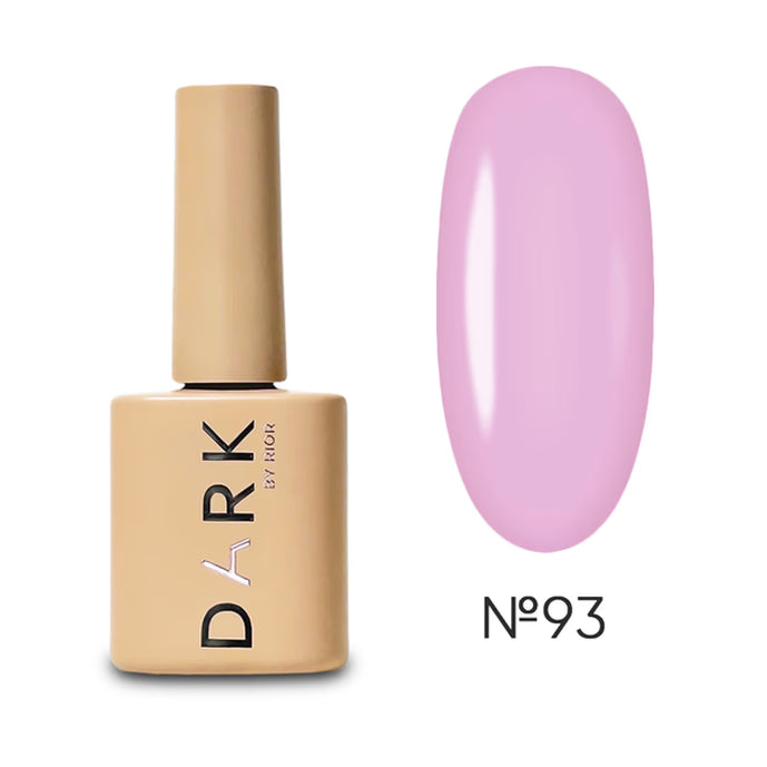 Light pink gel nail polish bottle with color swatch and shade number 93