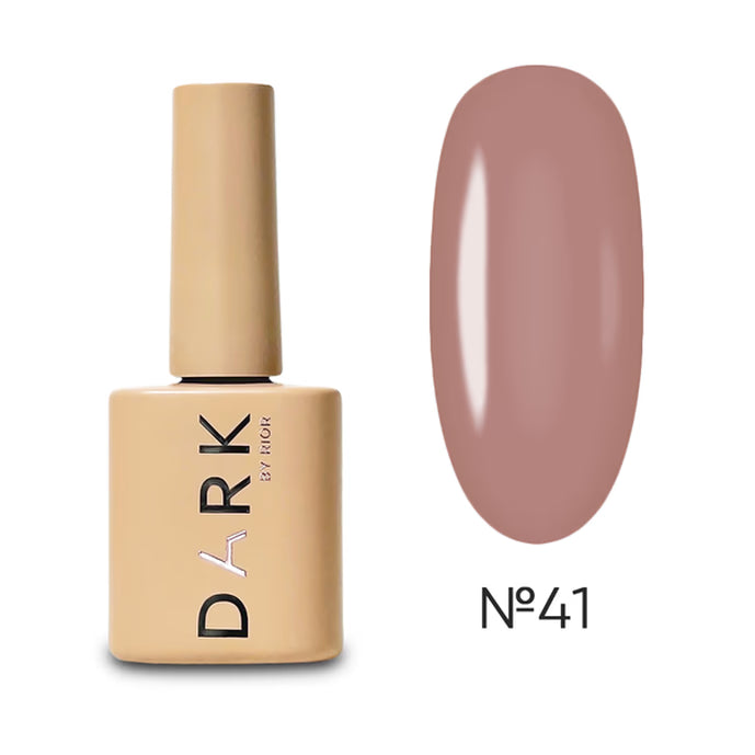 Beige nail polish bottle with mauve gel polish swatch, shade number 41.