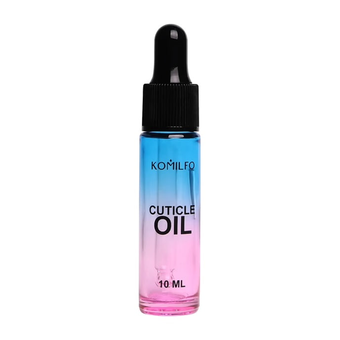 Komilfo cuticle oil 10ml bottle with blue and pink gradient for manicure care