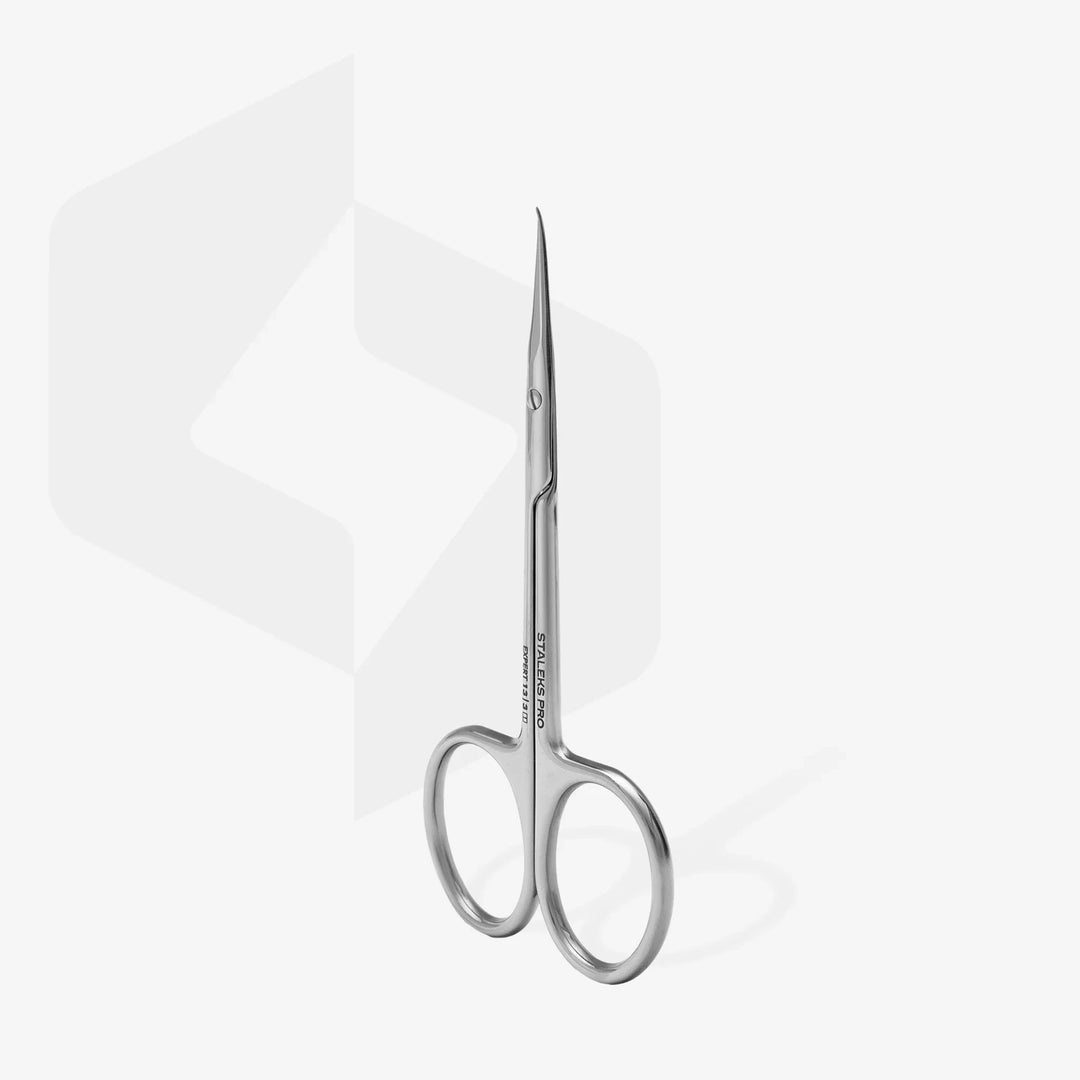 Stainless steel manicure scissors with fine pointed blades for nail and cuticle care