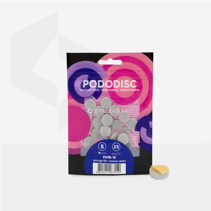 Disposable files-sponges for pedicure disc Pododisc Staleks Pro S (25 pcs) PDFB-15