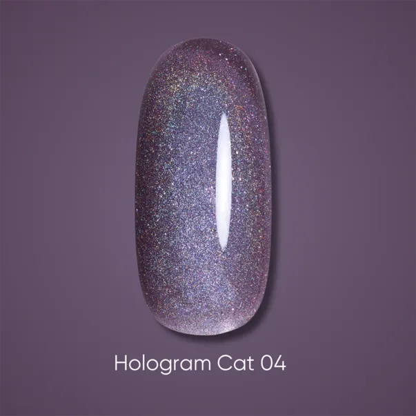 Dark Gel Polish Hologram Cat 04, 6 ml