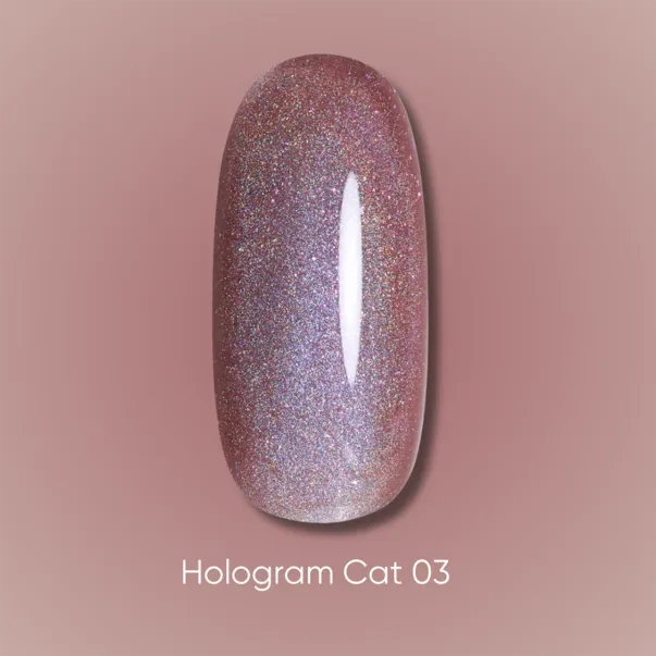 Dark Gel Polish Hologram Cat 03, 6 ml