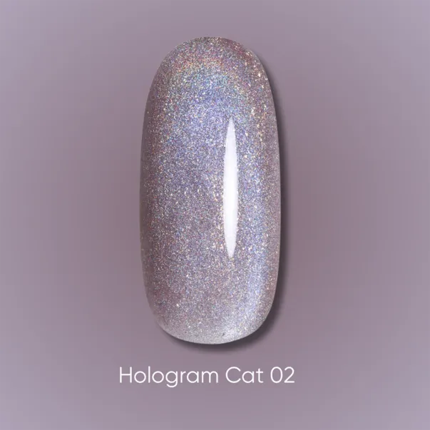 Dark Gel Polish Hologram Cat 02, 6 ml