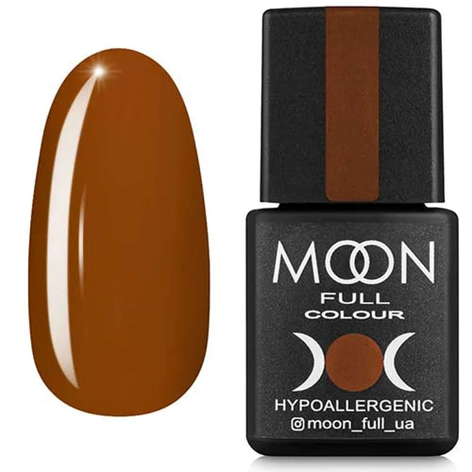 Brown nail polish with black bottle labeled &