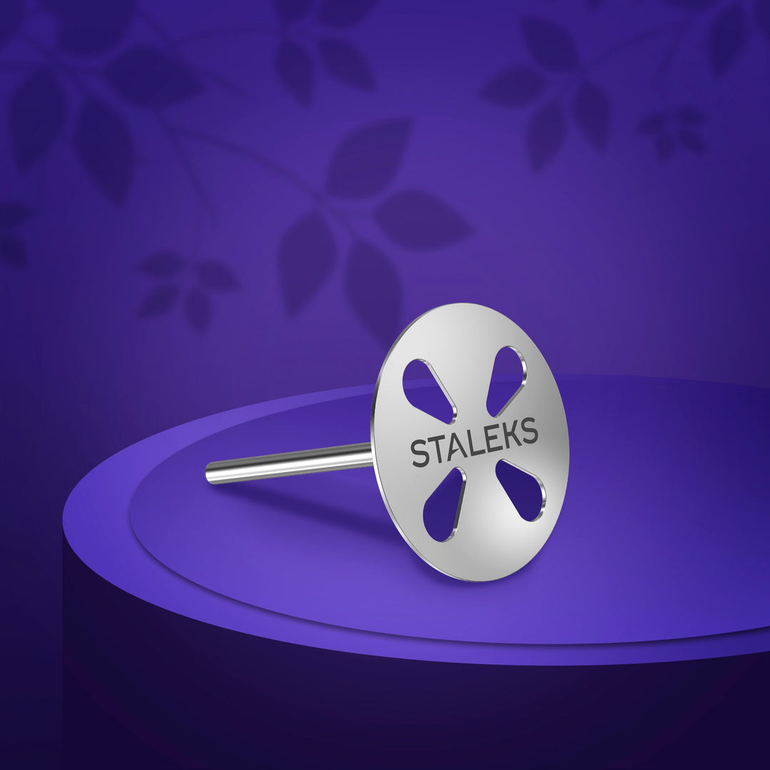 STALEKS PRO Elongated Pedicure Disc PODODISC L EXPERT, 25 mm + 5 Disposable Files 180 grit