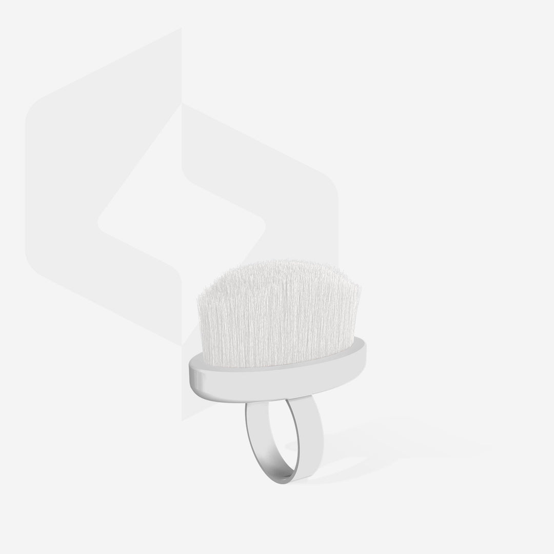 STALEKS PRO Mini Finger-Ring Nail Dust Brush EXPERT 03 (10 pcs)