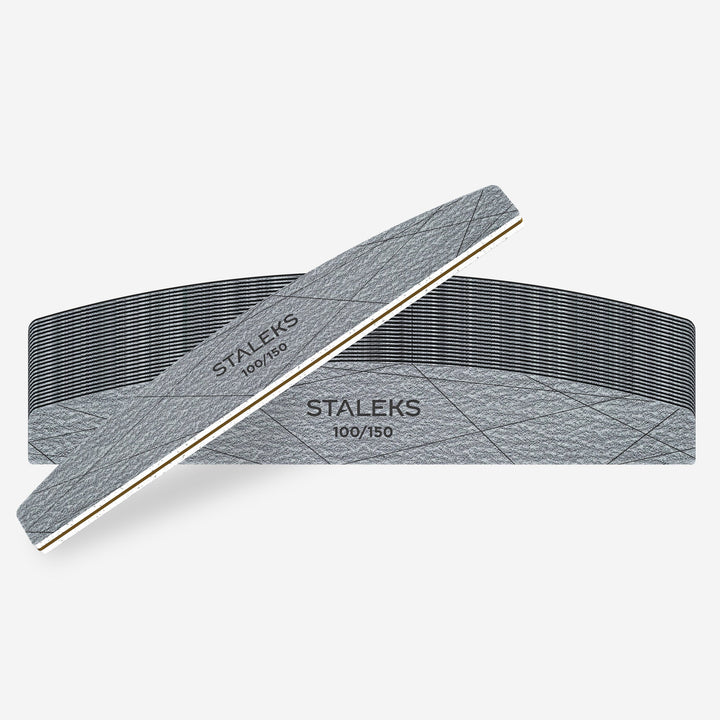 STALEKS PRO Crescent Mineral Nail File SMART 40, 100/150 grit (25 pcs)