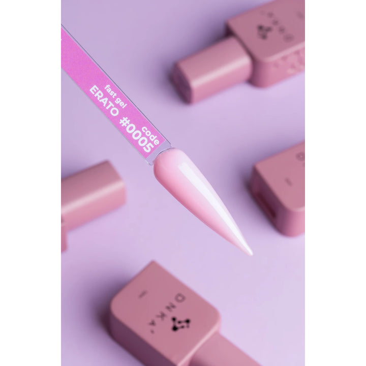 Pale pink gel nail polish swatch labeled ERATO 