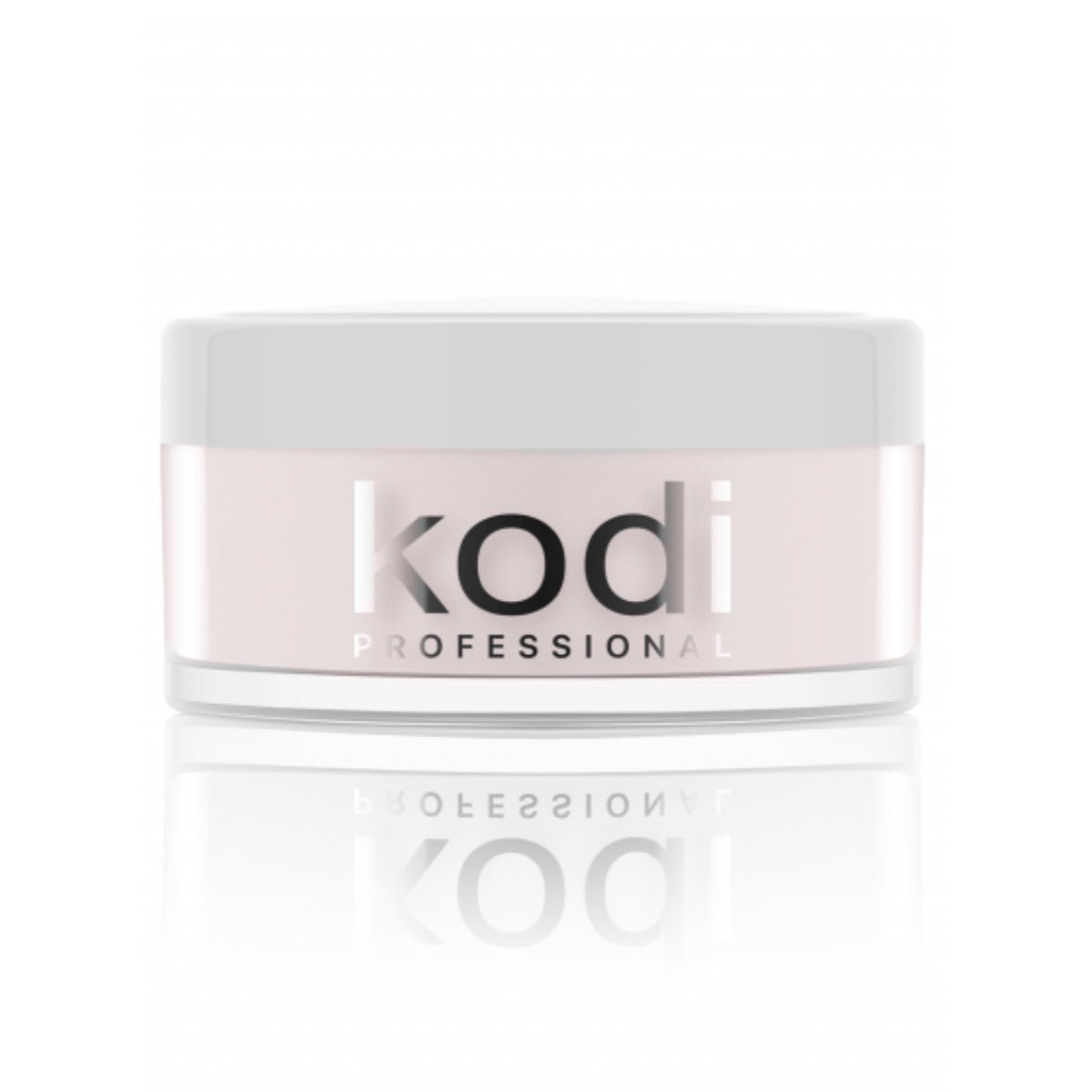 Kodi Professional UV gel jar for nails, white lid, clear container, nail product
