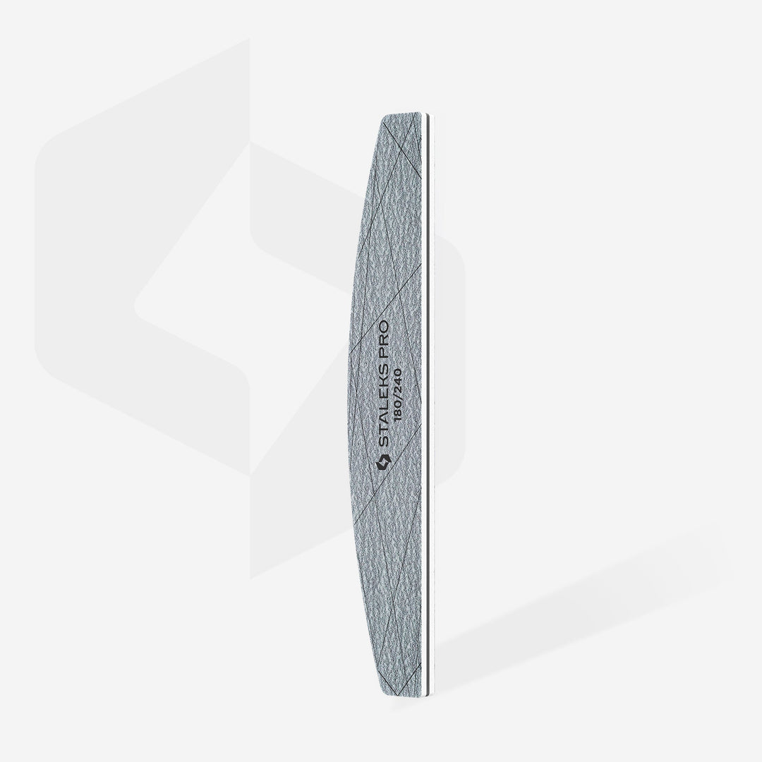 STALEKS PRO Crescent Mineral Nail File SMART 40, 180/240 grit (25 pcs)