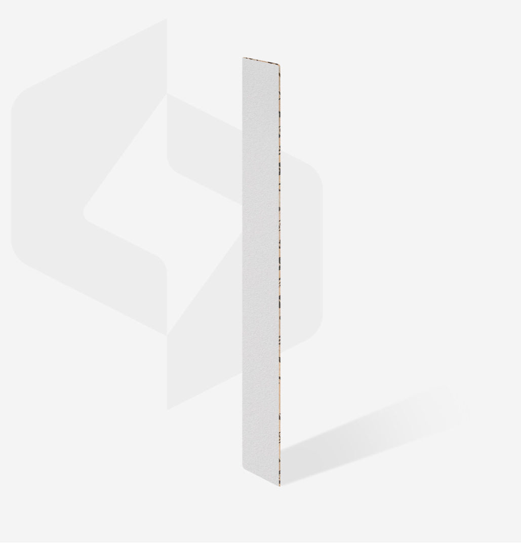 Professional nail file with white surface for manicure and pedicure on white background