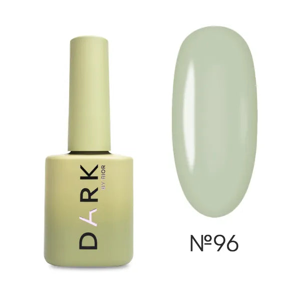 Pastel green gel nail polish bottle and color swatch, shade number 96