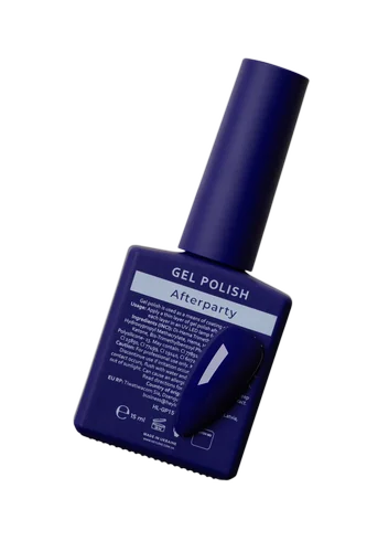 Afterparty gel polish bottle for manicure, deep blue shade, professional nail product