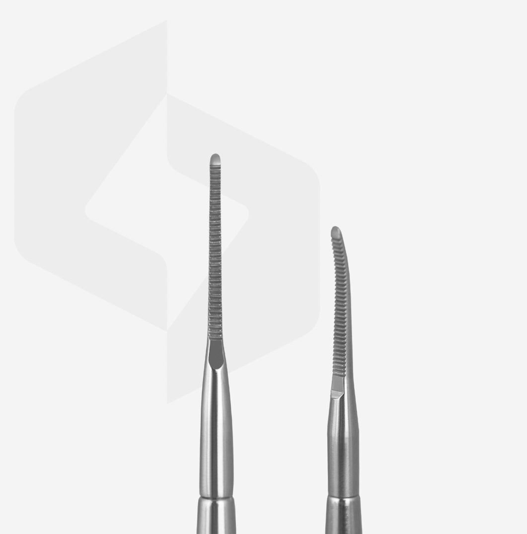 Stainless steel nail file tools for manicure and pedicure on white background