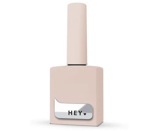 Light nude gel nail polish bottle with silver label, professional manicure product