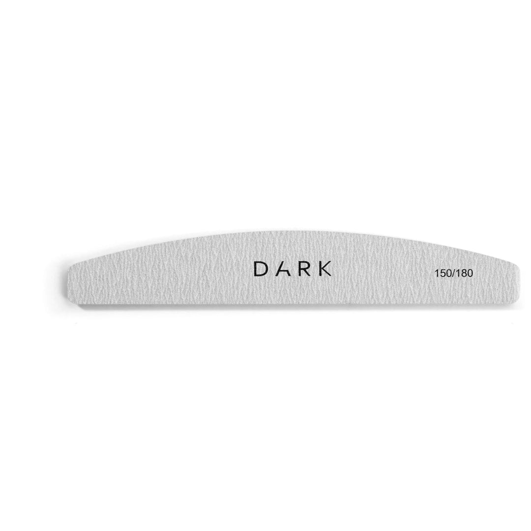 DARK half-moon foam nail file, grey, 150/180 grit