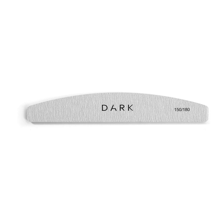 DARK half-moon foam nail file, grey, 150/180 grit