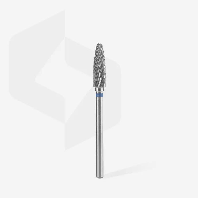 Carbide nail drill bit with blue stripe for professional manicure and pedicure
