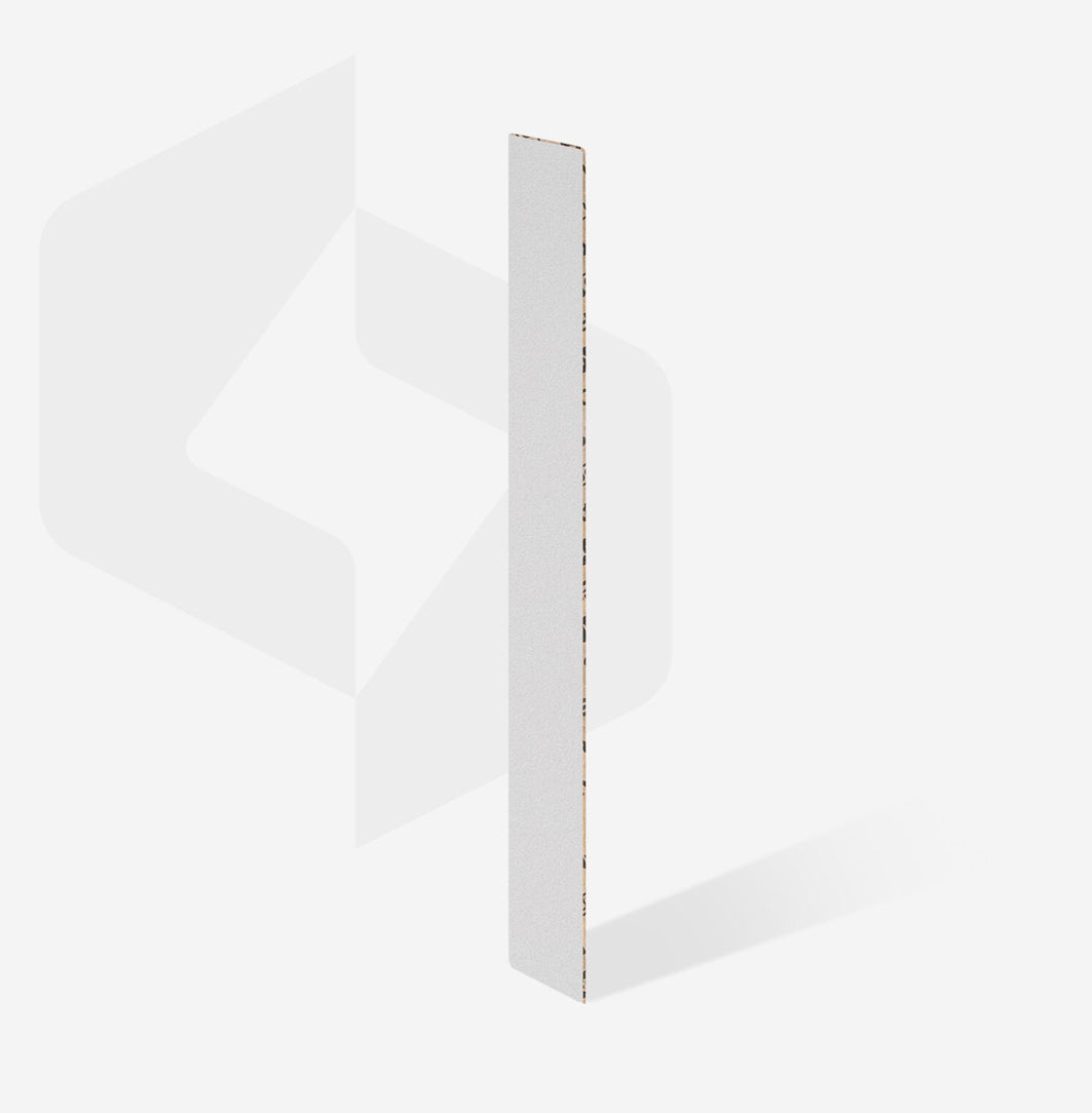 Professional nail file with white surface for manicure and pedicure, isolated on white