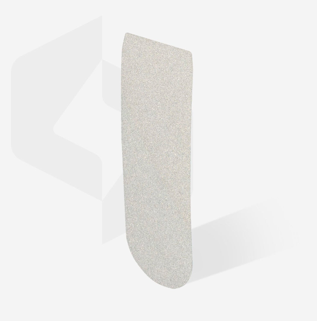 Gray nail file for manicure and pedicure, isolated on white background