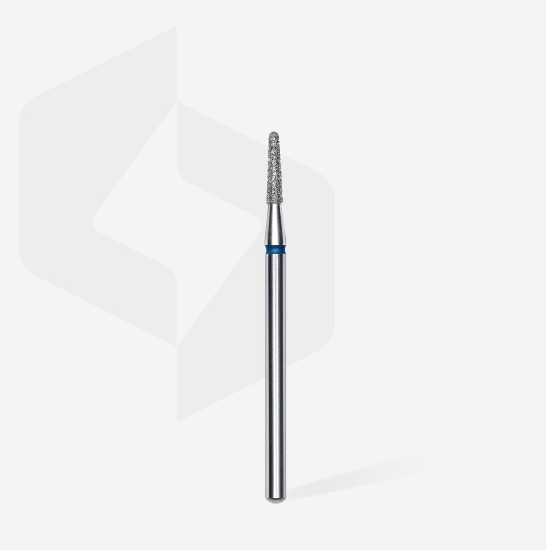 Diamond nail drill bit for professional manicure and pedicure, fine grit, silver