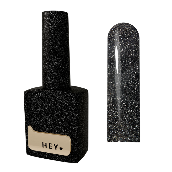 Vernis semi-permanent réfléchissant HEYLOVE Powerfull, 15 ml, Black