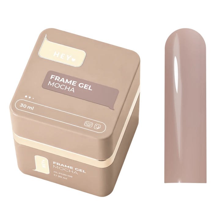 HEYLOVE Frame stavební gel s pumpičkou MOCHA, 30 ml, kávově-béžová s chladným podtónem