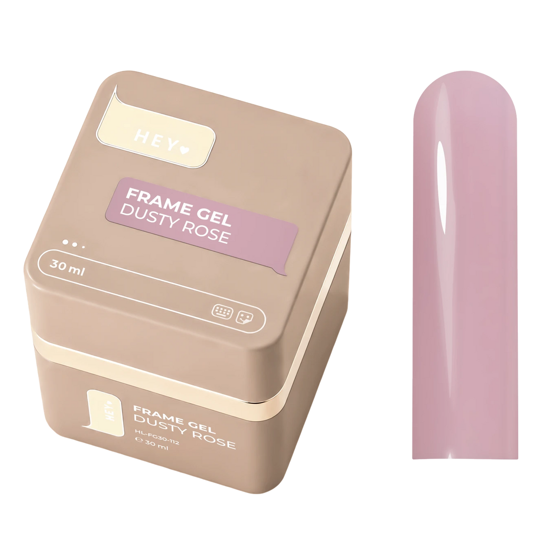 HEYLOVE Frame Builder Gel with Pump DUSTY ROSE, 30 ml, muted powder pink with a grey undertone