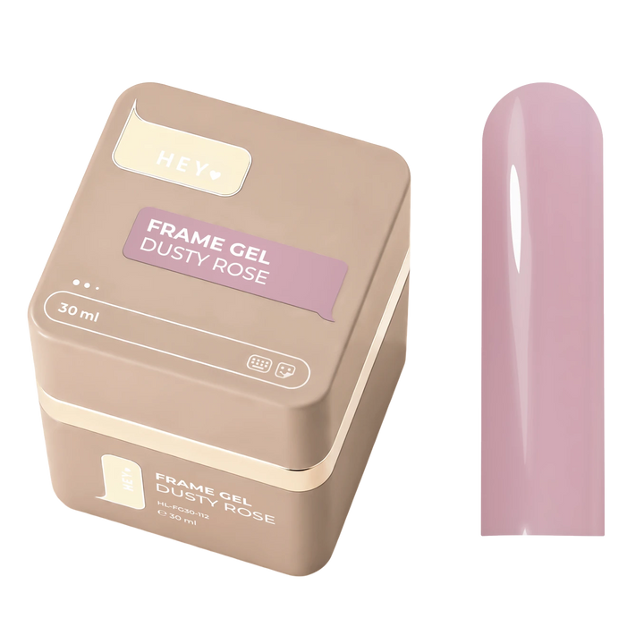HEYLOVE Frame Builder Gel with Pump DUSTY ROSE, 30 ml, muted powder pink with a grey undertone