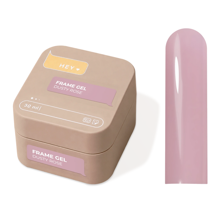 HEYLOVE Frame stavebný gél DUSTY ROSE, 30 ml (v kelímku)