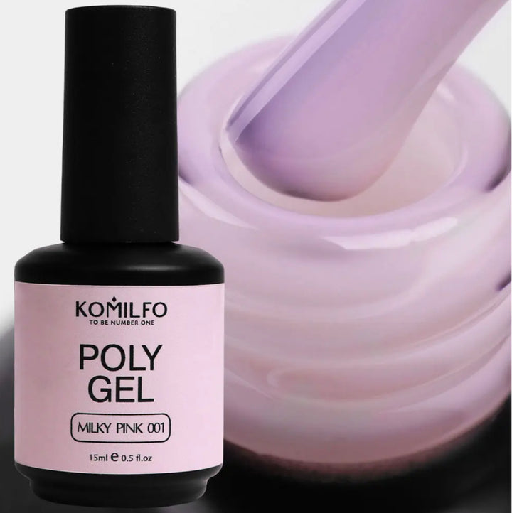 Komilfo PolyGel 001 Milky Pink, 15 мл