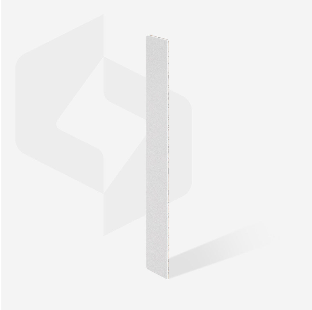 White nail file for manicure and pedicure on white background