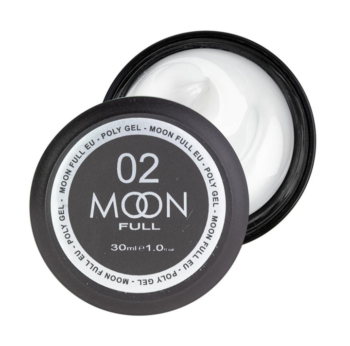 MOON Full Poly Gel №02 milky white, 30 ml