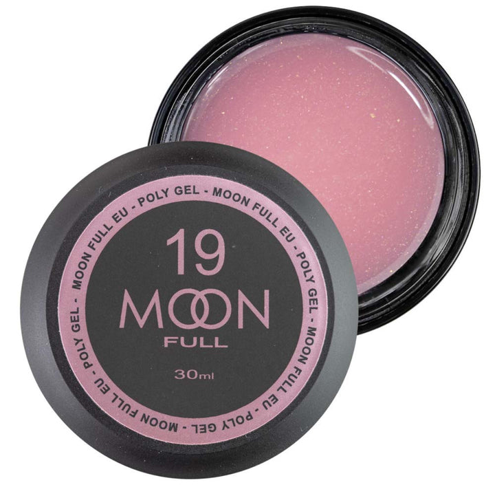 MOON Full Poly Gel №19 deep pink with shimmer, 30 ml