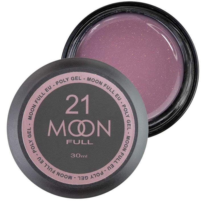 MOON Full Poly Gel №21 розовый с шиммером, 30 мл 