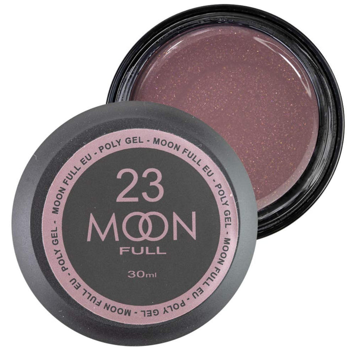 MOON Full Poly Gel №23 бежево-розовый с шиммером, 30 мл 