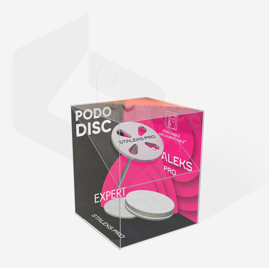 Staleks Pro Podo Disc professional pedicure tool in retail packaging with discs