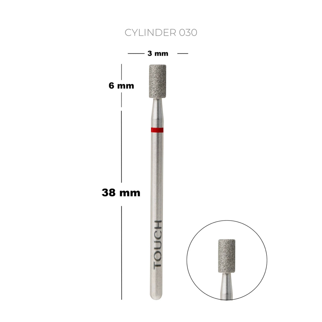 TOUCH Gyémánt maró Cylinder 3,0 mm, piros