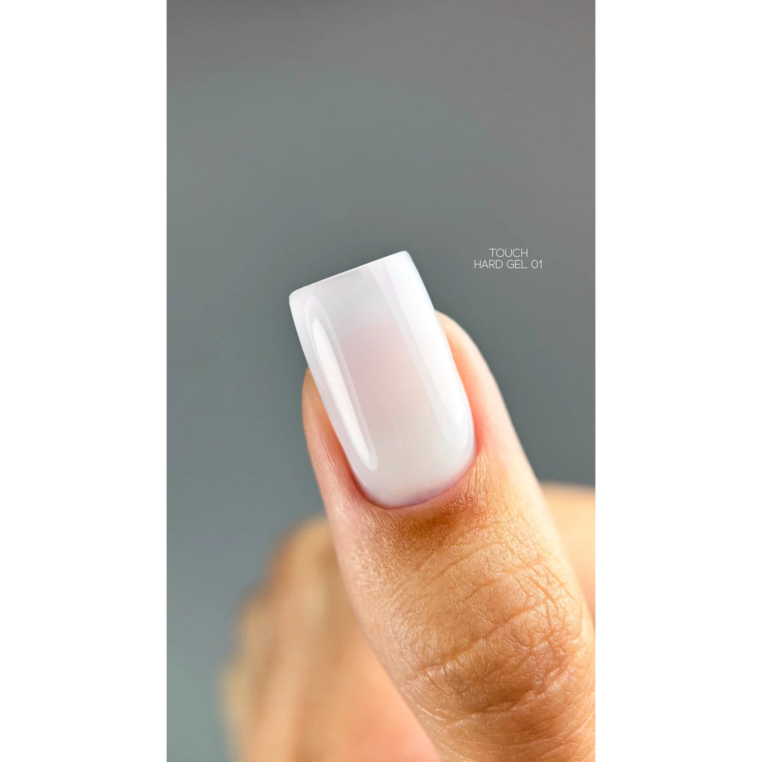 TOUCH Hard Gel 01, 15 ml – extended nails close-up