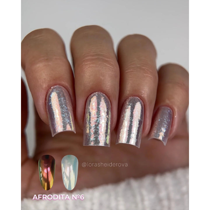 LUNAmoon Afrodita Nail Powder Set, 6 pigmentos