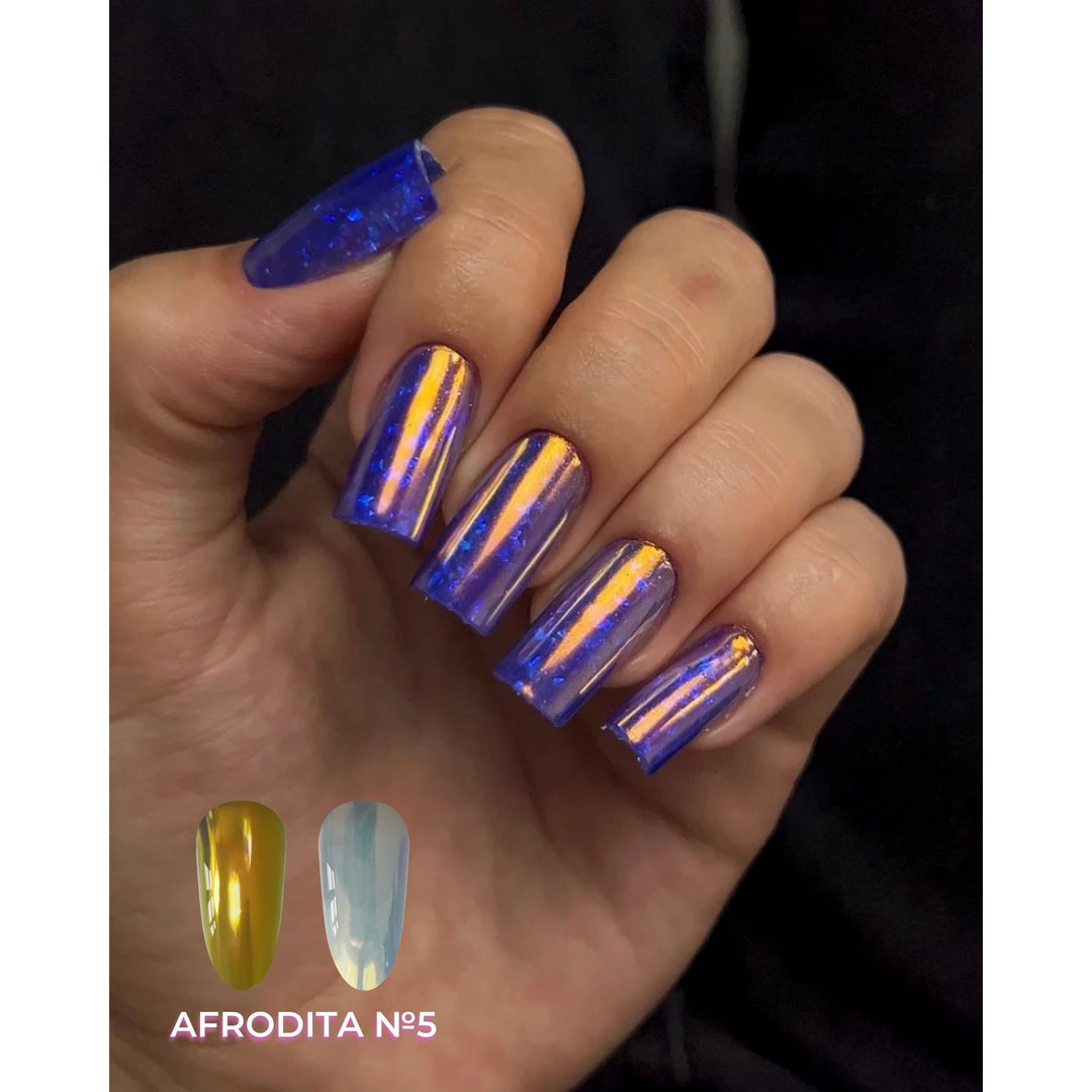 LUNAmoon Afrodita Nail Powder Set, 6 pigmentos