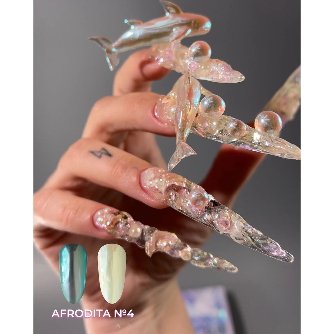 LUNAmoon Afrodita Nail Powder Set, 6 pigmentos