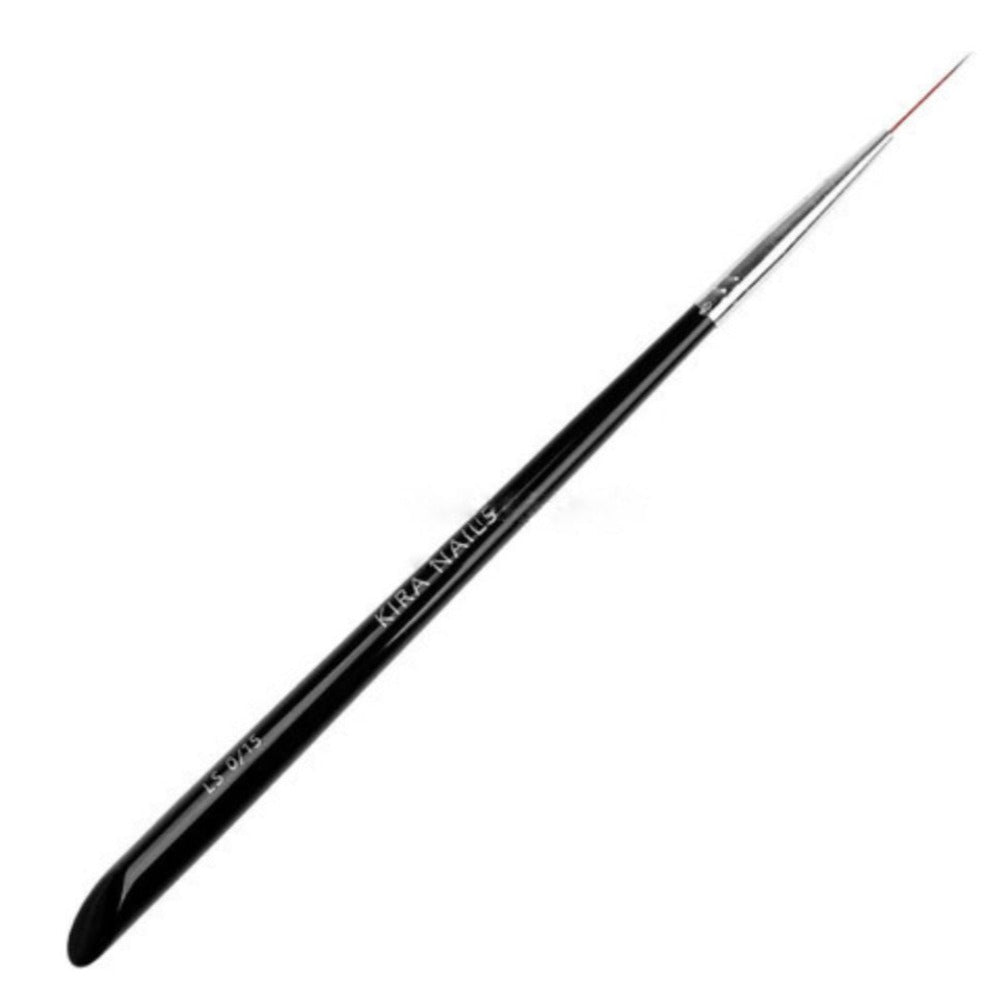 Fine-tipped nail art brush with black handle for professional manicure designs